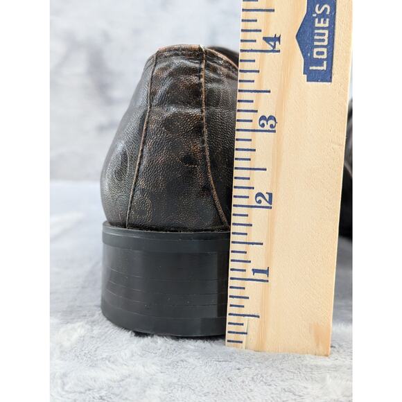 Antonio Zengara skull wing square toe slip-on loafer brown Italian dress Size 9 main image 11